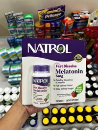 Viên ngậm giúp ngủ ngon Natrol Melatonin Sleep 5mg 250 viên