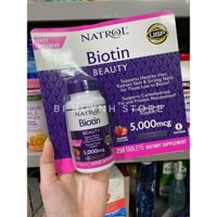 Viên Ngậm Hỗ Trợ Mọc Tóc Natrol Biotin 5000mcg 250 Viên - Biotin 5000 mcg