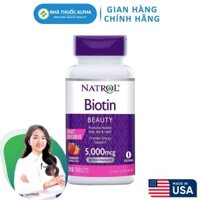 Viên ngậm hỗ trợ mọc tóc Natrol Biotin 5000 mcg 250 viên