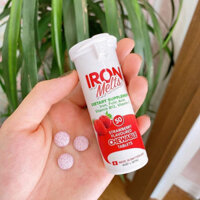 Viên ngậm Iron Melts Bổ Sung Sắt, Acid Folic, Vitamin B12, Vitamin C