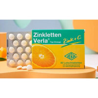 Viên ngậm kẽm Zink +C ( Zinkletten Verla) Hàng Đức hộp 50 viên
