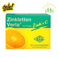 Viên ngậm kẽm Zink +C Zinkletten Verla 50 viên của Đức