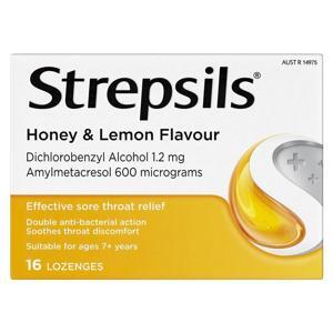 Viên ngậm kháng khuẩn, giảm ho hương chanh mật ong Strepsils Honey Lemon (50 gói x 2 viên/hộp)