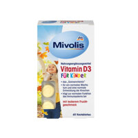 Viên Ngậm Mivolis Vitamin D3 Fur Kinder Của Đức Cho Trẻ Em Từ 4 Tuổi (Hộp 60 Viên)