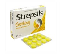 Viên ngậm Strepsils Soothing Honey & Lemon (Vỉ 12 viên)