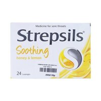 Viên ngậm Strepsils Soothing Honey with Lemon gói 2 viên hộp 50 gói