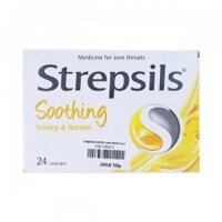 Viên ngậm Strepsils Soothing Honey & Lemon, Hộp 24 viên