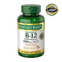 Viên ngậm tan nhanh Nature Bounty B-12 Methylcobalamin 2500mcg 300 viên (03/23)