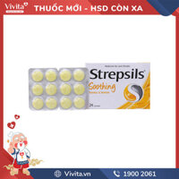 Viên ngậm trị đau họng Strepsils Soothing Honey with Lemon | Hộp 24 viên