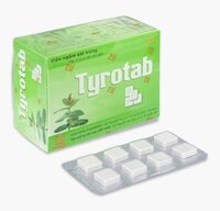 Viên ngậm Tyrotab sát khuẩn, trị viêm họng (1 vỉ x 8 viên)