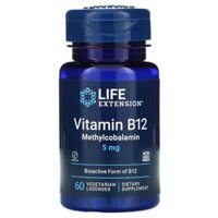 Viên ngậm Vitamin B12 Methylcobalamin 5 mg 60 viên chay Life Extension