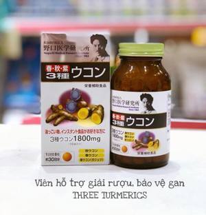 Viên nghệ giải rượu bổ gan Three Turmerics Noguchi - 240 viên