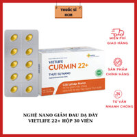 Viên Nghệ Nano Curmin 22+ Vietlife – Giảm Trào Ngược Dạ Dày, Bảo Vệ Phục Hồi Niêm Mạc, Hộp 30 Viên