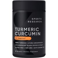 Viên nghệ Sports Research Turmeric Curcumin C3 Complex 500mg 60 viên hạn tháng 08.2027
