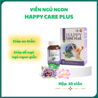 Viên ngủ ngon Happy Care Plus hộp 30 viên giúp hỗ trợ an thần, dễ ngủ và ngủ ngon giấc