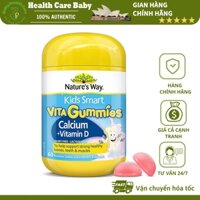 Viên nhai bổ sung canxi cho bé Nature’s Way Kids Smart Vita Gummies Calcium+Vitamin D (Lọ 60 Viên)