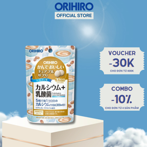Viên nhai bổ sung canxi và lợi khuẩn Orihiro - 150 viên
