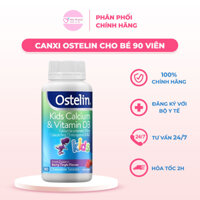 Viên Nhai Canxi Ostelin Kids Calcium & Vitamin D3 cho bé 90 viên