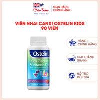 Viên Nhai Canxi Ostelin Kids Tăng Cường Trí Não Phát Triển Chiều Cao Cho Bé Lọ 90 Viên