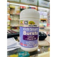 Viên Nhai Cho Bé Nature’s Way Kids Smart Calcium + Vitamin D3 Burstlets Bổ Sung Canxi Phát Triển Chiều Cao 50 Viên
