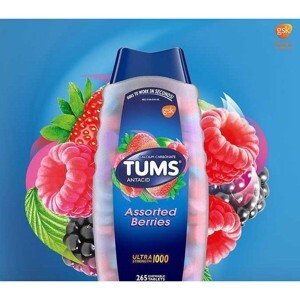 Viên nhai chống ợ chua, rối loạn tiêu hóa Tums ultra strength 1000mg, 265 viên của Mỹ