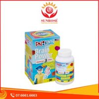 Viên nhai Dầu cá PN Kids Brain Power Omega 3 DHA bổ não lọ 30 viên