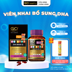 Viên nhai DHA cho bé GO KIDS DHA BRAIN IQ (Hộp 60 viên)