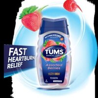 Viên nhai hỗ trợ bao tử Tums Ultra Strength 1000 Assorted Berries 265 viên Của Mỹ Trị Ợ Chua, Rối Loạn Tiêu Hóa