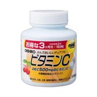 Viên nhai hỗ trợ bổ sung Vitamin C 500mg Orihiro vị cherry