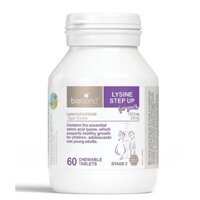 Viên Nhai Hỗ Trợ Chiều Cao Bio Island Lysine Step Up for Youth 60 Chewable Viên, 100% Bill Úc hoặc đền tiền