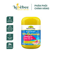 Viên nhai Kids Smart Vita Gummies Nature's Way bổ sung Omega-3 DHA Fish Oil (60 viên) cho bé 2-18 tuổi