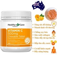 Viên Nhai Mềm Bổ Sung Vitamin C Healthy Care Của Úc, 300 viên