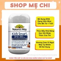 Viên Nhai Nature's Way Kids Smart DHA 300mg Triple Strength Tăng Cường Sự Phát Triển Của Trẻ 50 Viên
