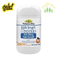 Viên nhai Nature’s Way Kids Smart Bursts DHA 300mg Triple Strength 50 viên của Úc