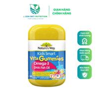 Viên nhai Nature's Way Kids Smart Vita Gummies Omega-3 DHA Fish Oil hỗ trợ tăng cường sức khỏe (60 viên)