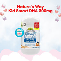 Viên Nhai Nature’s Way Kids Smart DHA 300mg - Bổ Sung DHA, Giúp Bé Thông Minh, Tăng Cường Thị Lực - Hộp 50 viên