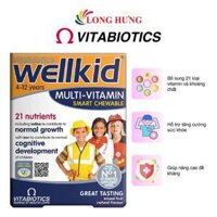 Viên nhai Vitabiotics Wellkid Multi-Vitamin Smart Chewable hỗ trợ tăng cường sức đề kháng cho bé (30 viên)