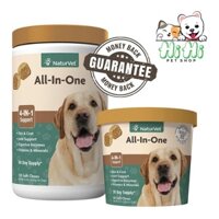 Viên nhai vitamin tổng hợp, dưỡng lông, tiêu hóa, cơ khớp NaturVet All-In-One Support for Dog - hộp 60 viên và 120 viên