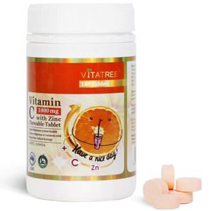Viên nhai Vitatree Vitamin C 1000 mg with Zinc 100 viên