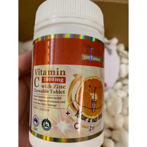 Viên nhai Vitatree Vitamin C 1000 mg with Zinc 100 viên