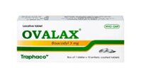 Viên nhuận tràng Ovalax Traphaco 5mg trị táo bón, làm sạch ruột (1 vỉ x 10 viên)
