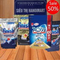 Viên rửa bát chén Finish quantum All in 1  64 85 33 21 V + Muối Finish 1.2kg + Nước làm bóng Finish