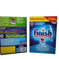 Viên rửa bát Finish 110 viên phù hợp cho tất cả máy rửa bát  các loại + tặng que thử nước cứng