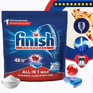 Viên rửa bát Finish All in 1 Max lemon FVAM48LM 48 viên