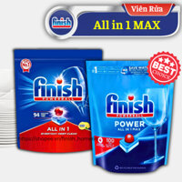 Viên rửa bát Finish All In 1 Max 100 viên 94 viên hương chanh [ Loại 10 trong 1 - Hàng chính hãng ]