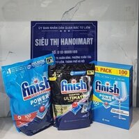 Viên rửa bát Finish All in 1 Max 100 tabs, 60 viên quantum Ultimate, 24 Vv all in one max