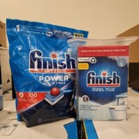 Viên rửa bát Finish All In 1 Túi 100 viên cao cấp tích hợp muối, bột, viên
