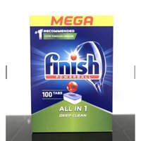 Viên rửa bát Finish All in one 100 viên ( viên rửa bát chén tổng hợp 100 viên tất cả trong 1)