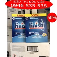 Viên rửa bát Finish Classic 110 viên hoặc 90 viên hương chanh Finish all in one 6 chức năng trong 1