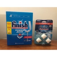 Viên rửa bát Finish  Powerball All in 1 hộp 100 viên mới  nhất+ Tặng viên Finish